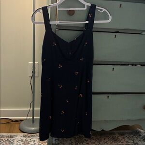 Navy Cherry Print Sundress
